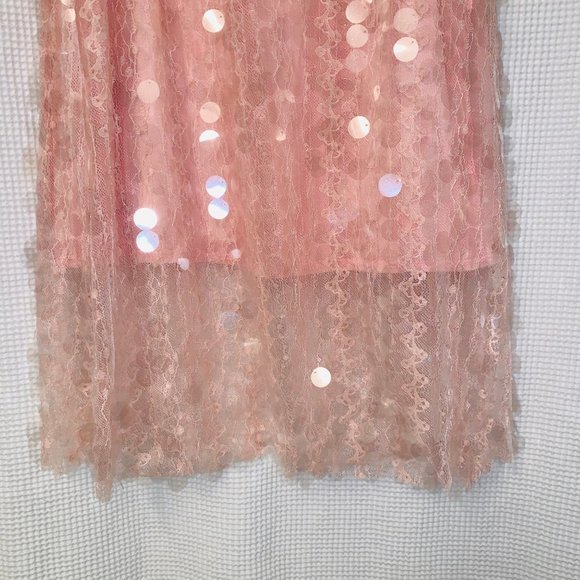 NEW AVANTLOOK Sleeveless Peach & Sequin Dress - Picture 4 of 5
